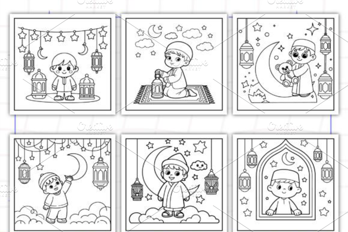 Ramadan Coloring Book for Boys, an Illustration by Design Station (Photo 8 of 9)