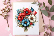 4th of July Patriotic Bouquet, a Seasonal Illustration by Canvas Craft (Thumbnail 7 of 7)