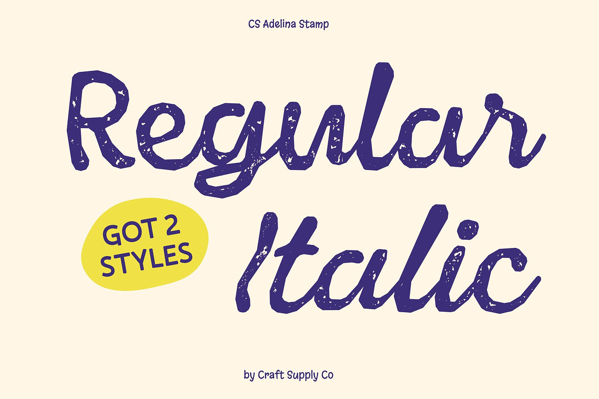 CS Adelina Stamp, a Script Font by Craft Supply Co. (Photo 5 of 8)