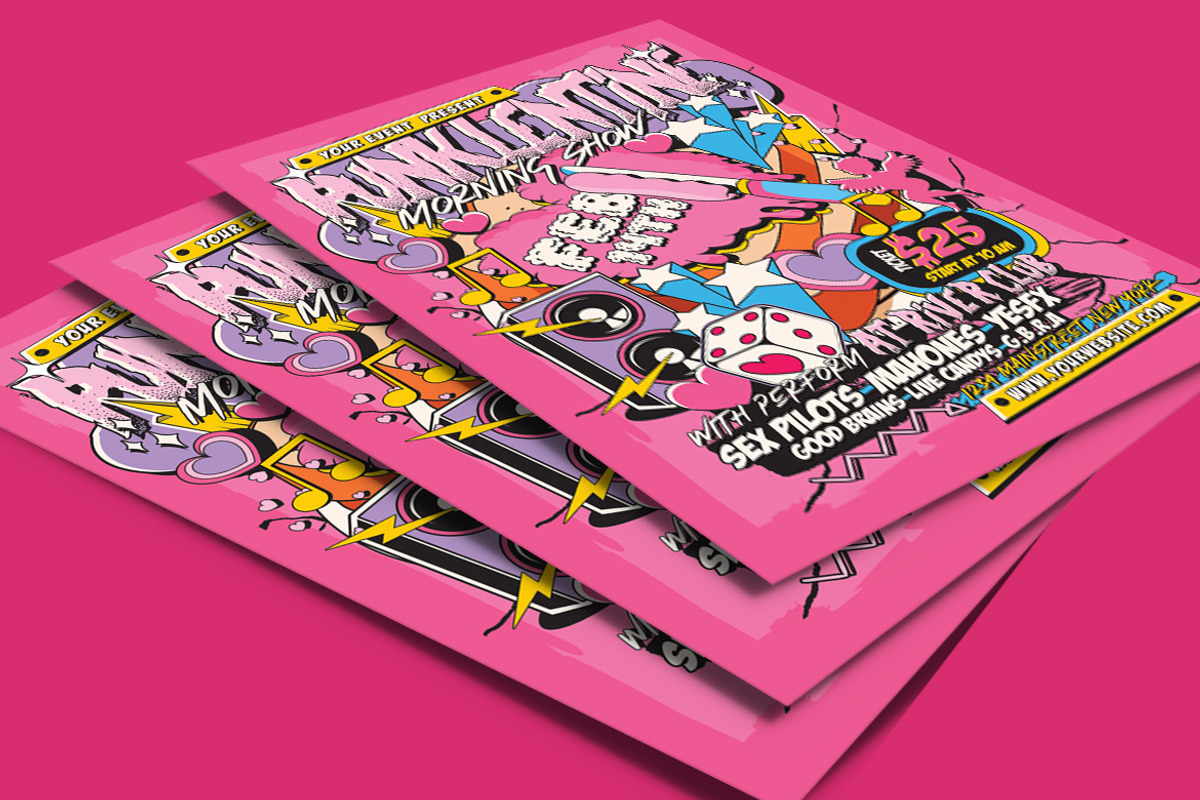 Valentines Indie Music Concert Flyer, a Flyer Template by Muhamad Iqbal hidayat (Photo 4 of 4)