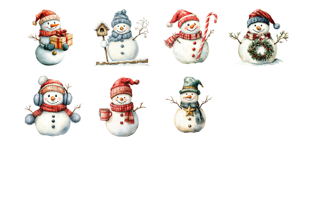 Christmas Snowman, an Illustration by Design Market (Photo 3 of 3)