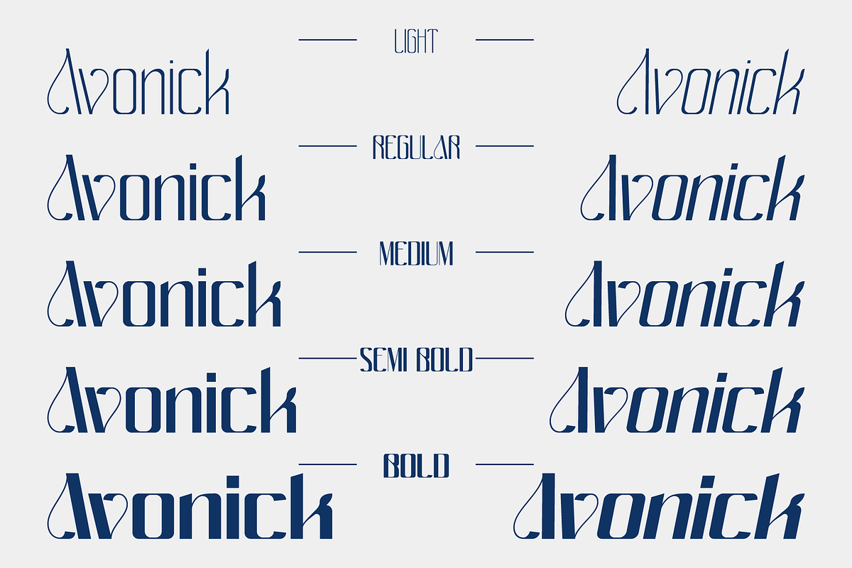 Avonick - Variable Font Family, a Sans Serif Font by Valentino Vergan (Photo 3 of 11)