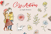 Cozy autumn - watercolor & ink, an Animal Illustration by long summer (Thumbnail 4 of 6)