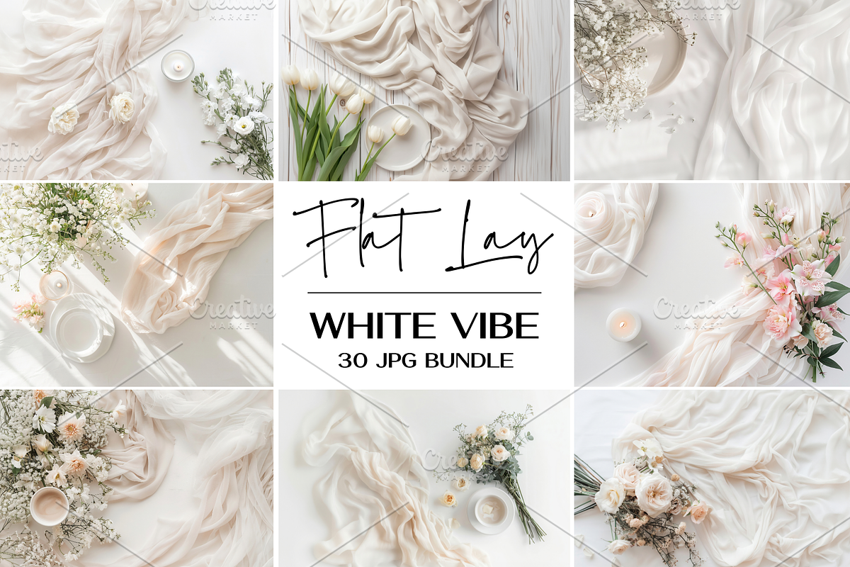 White Table Flat Lay Photo Bundle, a Background Photo by TatiMockup (Photo 1 of 8)