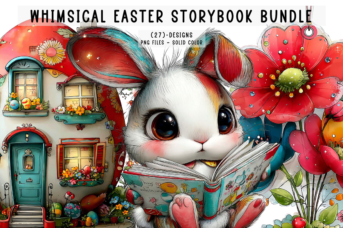 whimsical easter storybook bundle, an Illustration by CreationArt (Photo 1 of 6)
