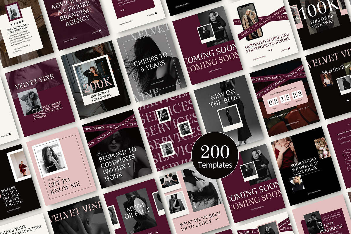 Marketing Agency Canva Instagram Kit, a Squarespace Template by Warmsoulgallery (Photo 1 of 11)