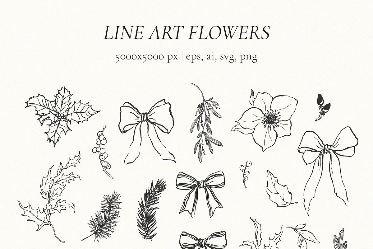 Winter Garden vector flowers frames, an Object Graphic by Yuliya Derbisheva (Photo 10 of 11)