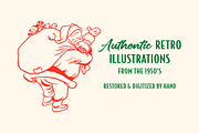 Retro Santa Illustration Bundle, an Illustration by FM Era Studio (Thumbnail 2 of 3)