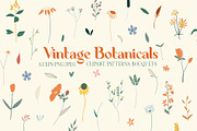 Vintage Botanicals & Wildflowers Set, an Illustration by Inez Jestine (Thumbnail 1 of 9)