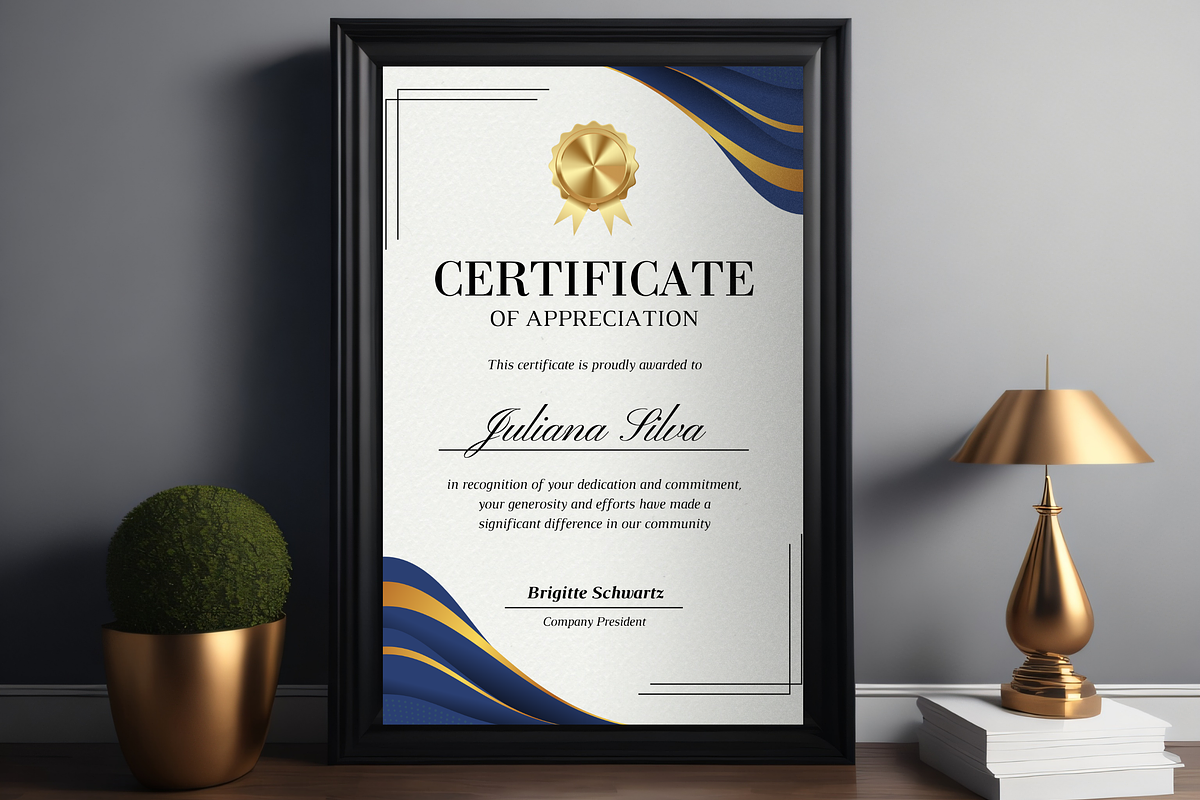 Modern Appreciation Certificate, a Templates & Theme by TemplateCastleStore (Photo 2 of 9)