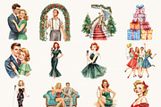 Vintage Glamorous Christmas Party, a Seasonal Illustration by Design Scotch (Thumbnail 3 of 8)