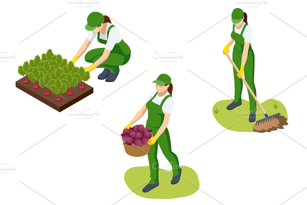 Agricultural cultivation. A female, an Object Illustration by Golden Sikorka