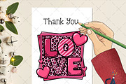 Valentine's Day Love leopard frame, an Illustration by Creative Art (Thumbnail 2 of 6)