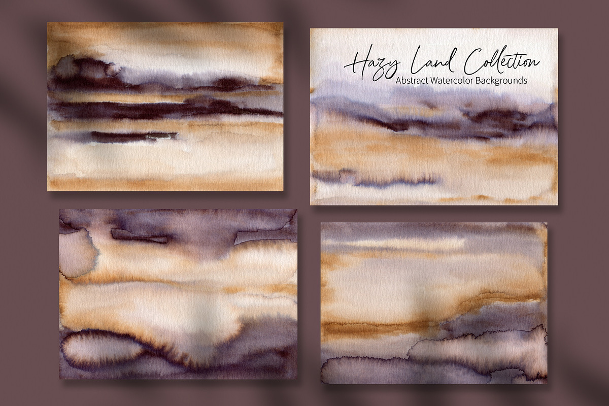 Hazy Lands Watercolor Art Textures, a Texture Graphic by Marmoris.Arts (Photo 8 of 17)