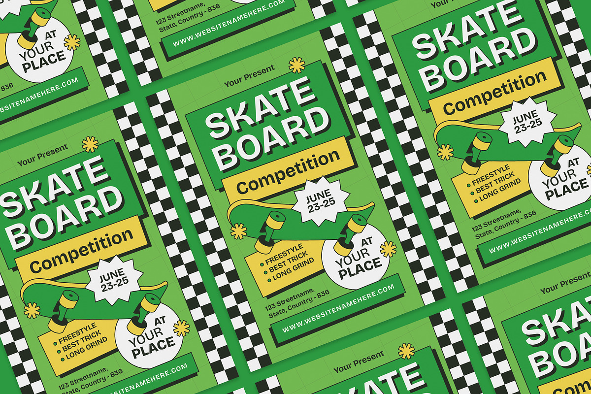 Skateboard Competition - Flyer preview 2