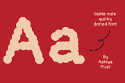 The Thinker bubble dotted fun font, a Handwritten Font by Ashiya Pixel (Thumbnail 8 of 21)