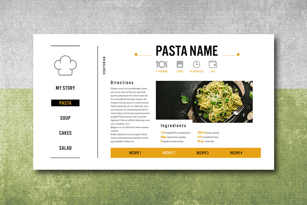 Interactive PDF Cookbook, a Templates & Theme by Grkic Creative (Photo 5 of 22)