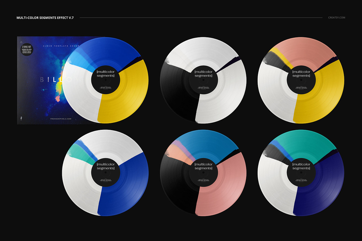 Vinyl Record & Cover Mockup Set, a Merchandise Mockup by creatsy5 (Photo 51 of 54)