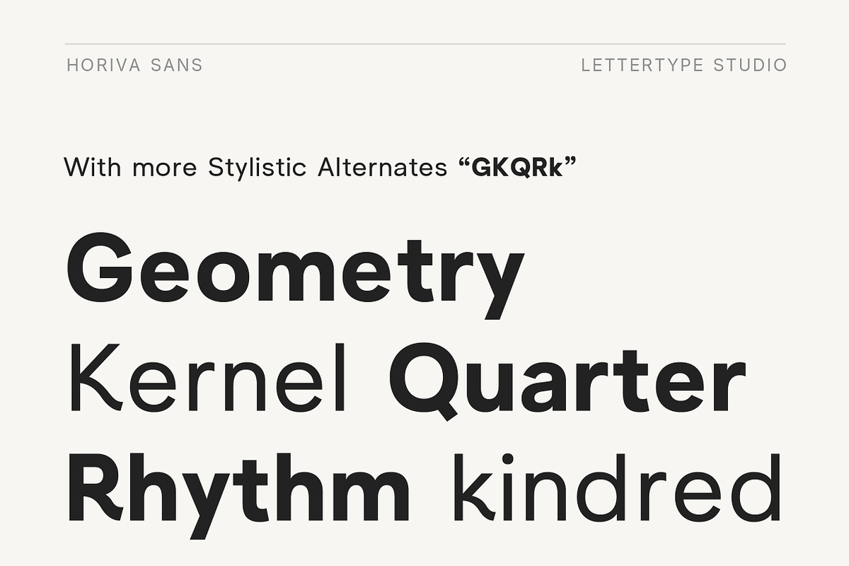 Horiva Sans Geometric | 50% OFF, a Sans Serif Font by Lettertype Studio (Photo 16 of 17)