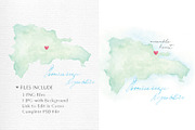 Watercolor Map of Dominican Republic, a Graphic by Beloved Paper (Thumbnail 3 of 6)