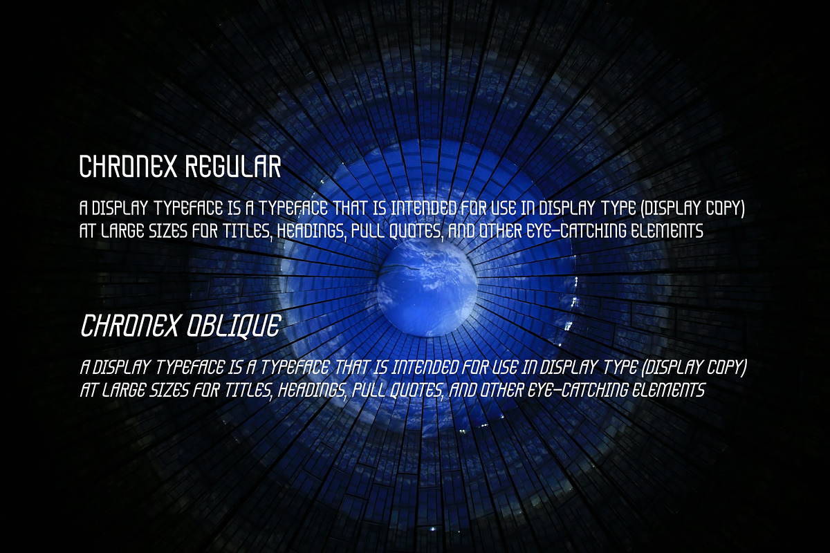 Chronex - Futuristic Cyber Font, a Sans Serif Font by Salamahtype (Photo 3 of 6)