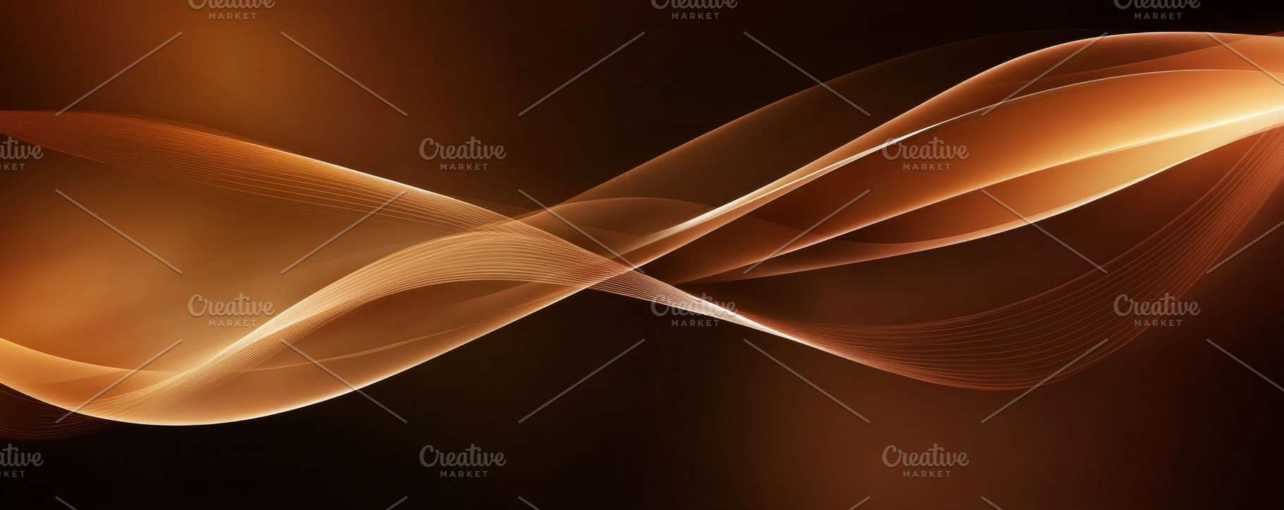 Elegant Flowing Golden Waves with Smooth Glossy Texture, an Abstract Photo by Natalia Klenova's Shop