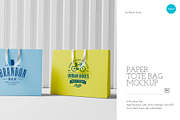 Paper Tote Bag - Mockup, a Merchandise Mockup by Bokuto (Thumbnail 1 of 7)