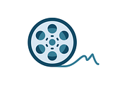 Film Reel Flat Icon, a Duotone Icon by Pexelpy (Thumbnail 2 of 2)
