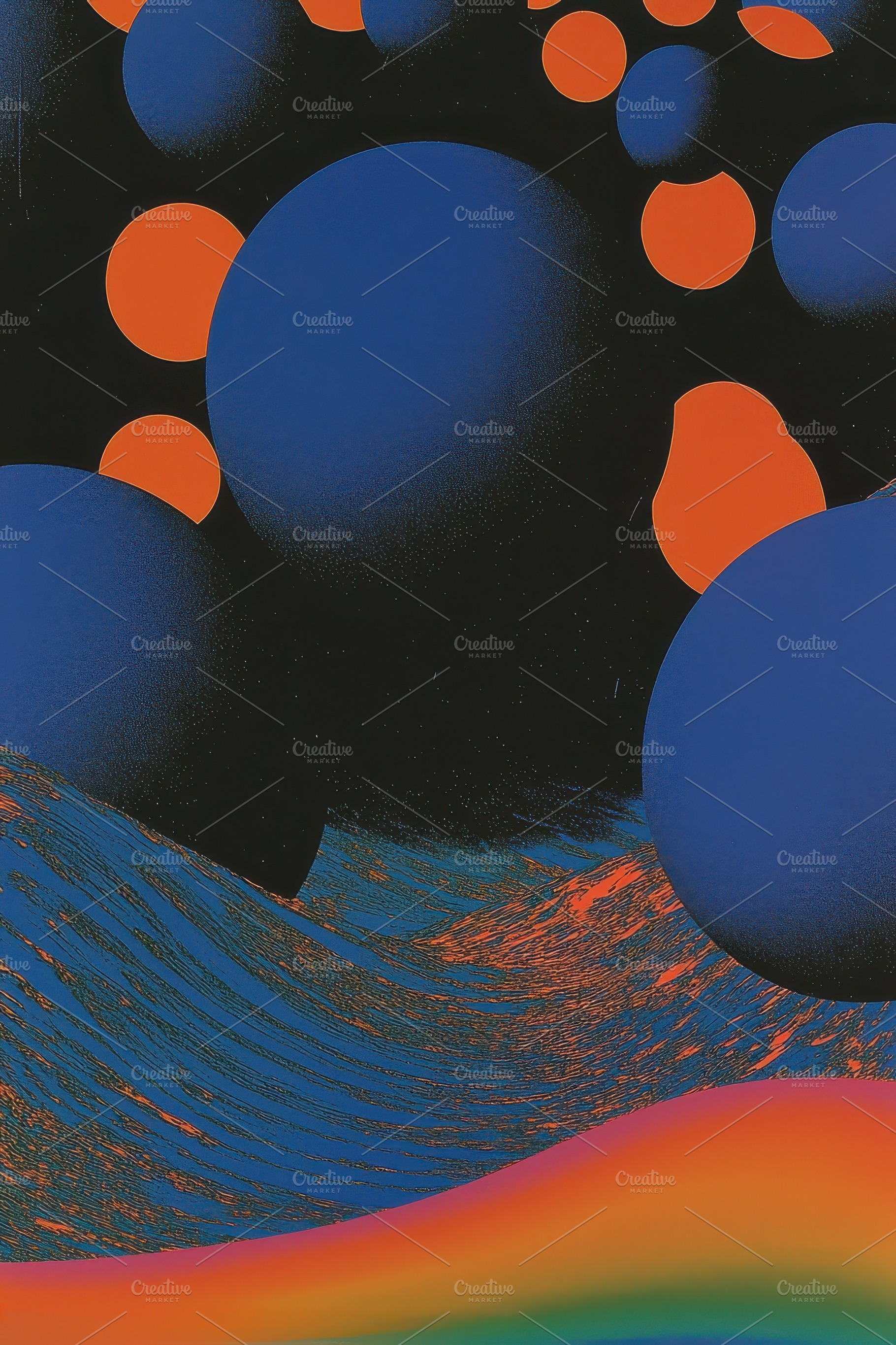 Retro-Futuristic Abstract Artwork, a Photo by Virgo Studio