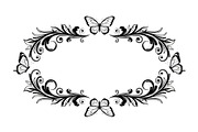 Butterfly Floral Vintage Frame Bundl, an Illustration by Creativeshirt (Thumbnail 23 of 51)