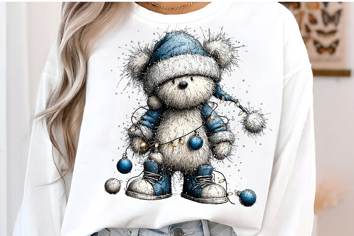 Whimsical Teddy Bear Christmas, a Transportation Illustration by SinaCreation (Photo 2 of 7)