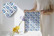 blue tile seamless pattern, a Pattern Graphic by Pink Studio Art (Thumbnail 4 of 5)