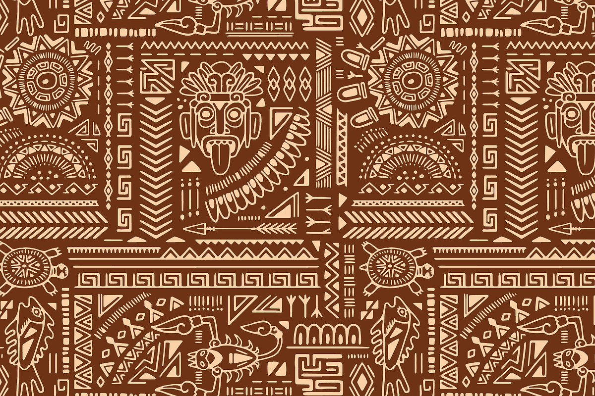 Aztec ornaments backgrounds set, a Decorative Illustration by PaperTrident (Photo 9 of 15)