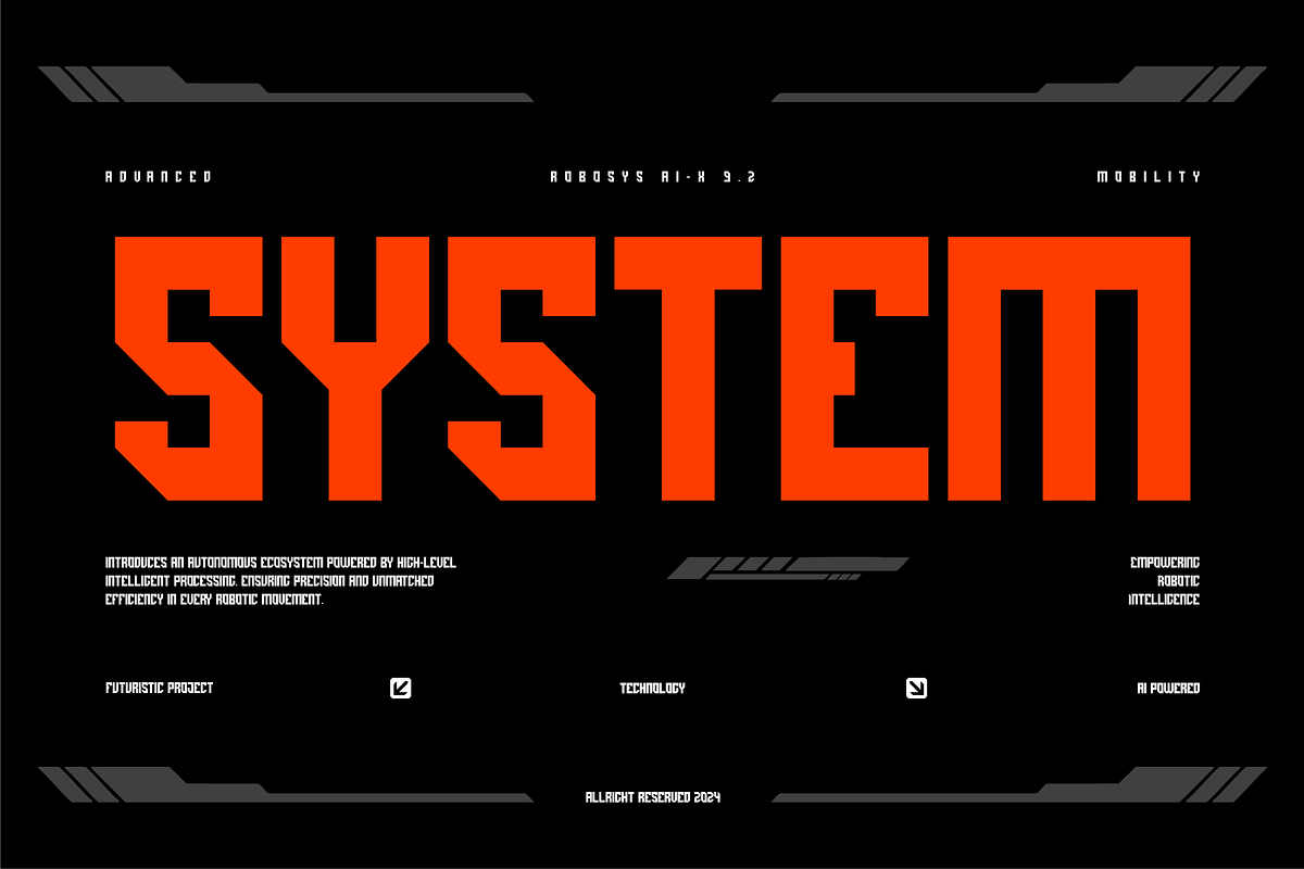 VB Veleon - Futuristic Font, a Sans Serif Font by VALIANTBROTHA (Photo 6 of 9)