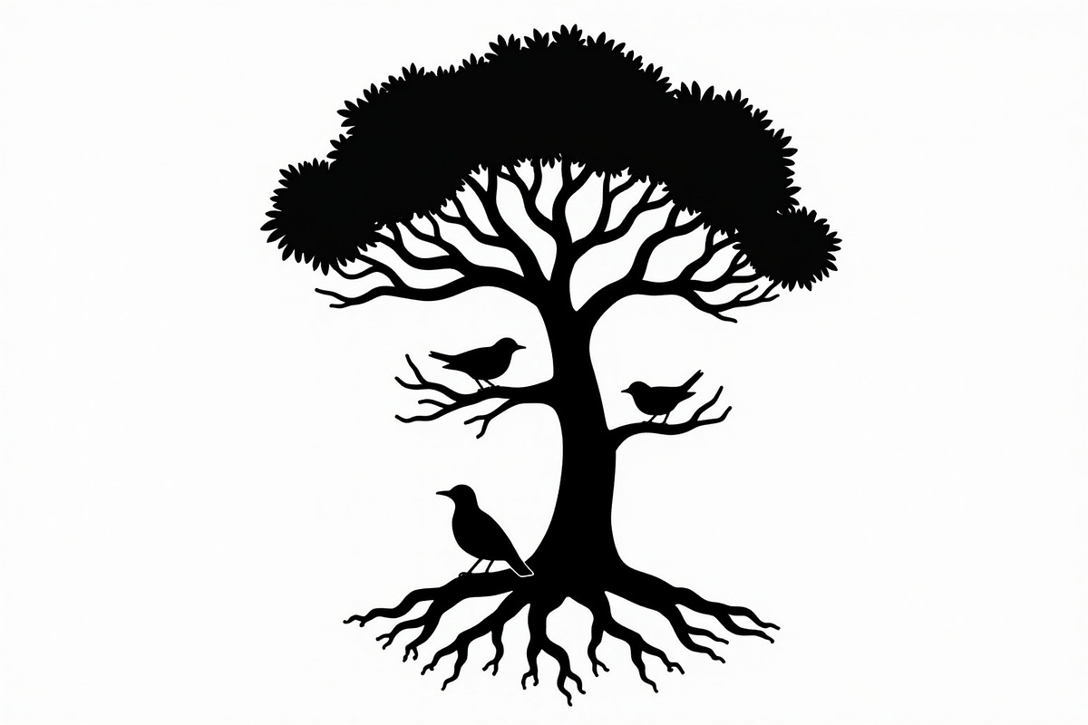 Tree and Birds Clipart Set of, an Illustration by musafir_fashion (Photo 7 of 9)