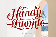 Handy Quomte, a Script Font by alit design (Thumbnail 1 of 18)