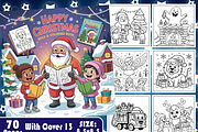 Happy Christmas Coloring Book, a Seasonal Illustration by Design Zone (Thumbnail 1 of 5)