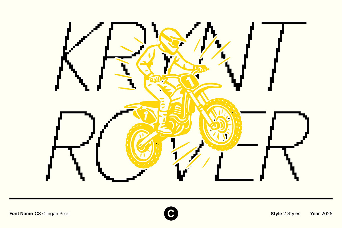 CS Clingan Pixel, a Sans Serif Font by Craft Supply Co. (Photo 6 of 8)