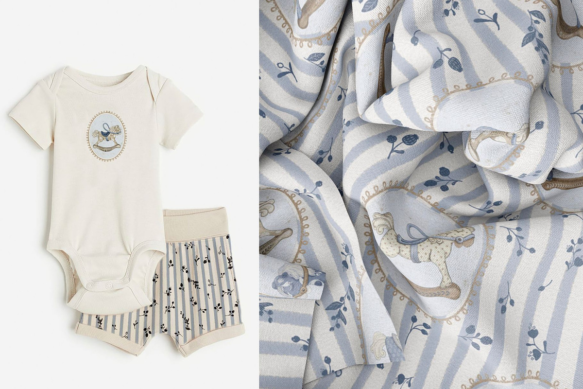 Rocking Horses Cute Seamless Pattern, a Pattern Graphic by MouseGrey (Photo 4 of 7)