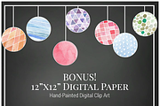 Watercolor Christmas Ornaments, an Illustration by Shrimp Salad Circus (Thumbnail 4 of 4)