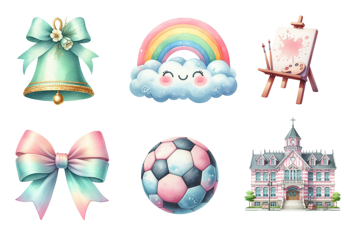 Cute Back to School Clipart, an Illustration by CreationArt (Photo 4 of 5)