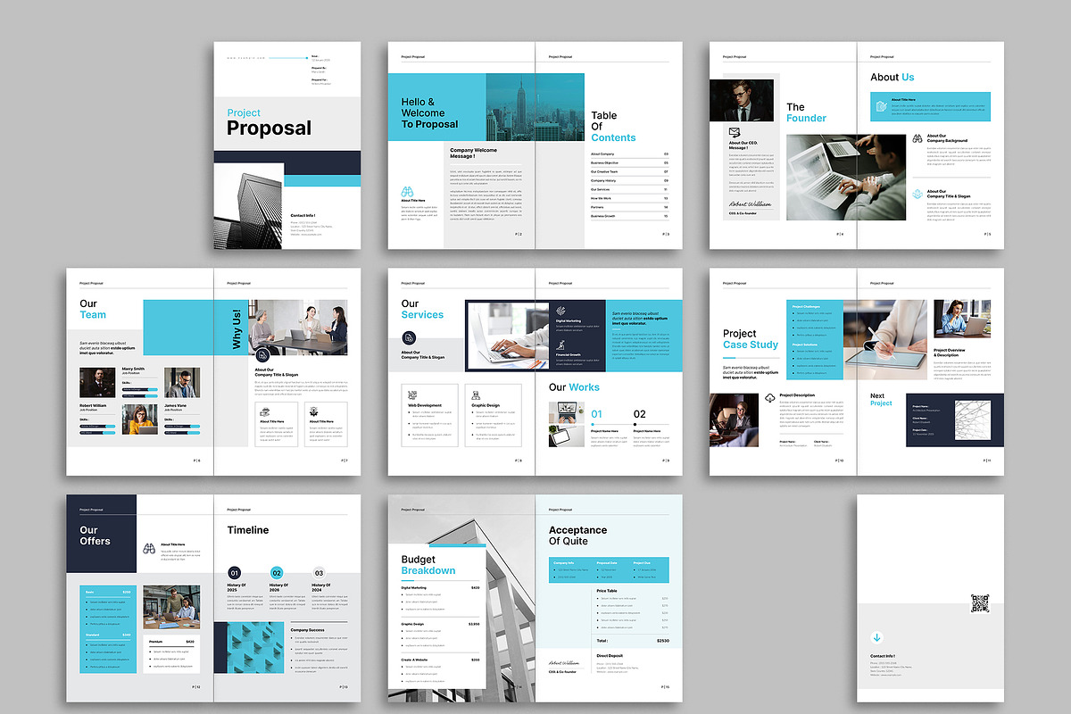 Project Proposal Canva Template, a Brochure Template by NorthPeak (Photo 6 of 6)