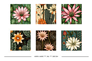 Cactus Flower Retro Art Designs, a Pattern Graphic by karenfoleyphoto (Thumbnail 16 of 18)