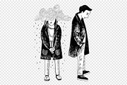 People in depression, a Healthcare Illustration by handsketched (Thumbnail 7 of 8)