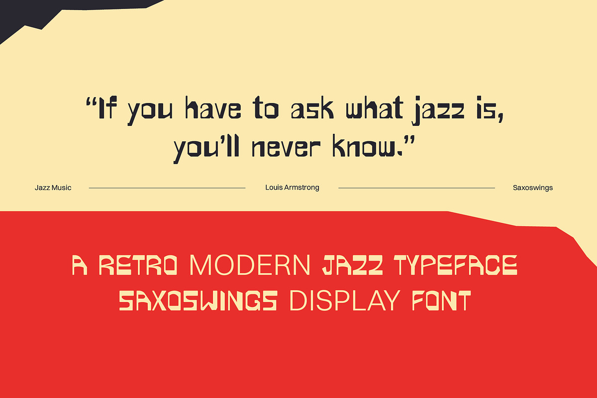 Saxoswings - Jazzy Geometric Font, a Sans Serif Font by riff.type (Photo 3 of 10)