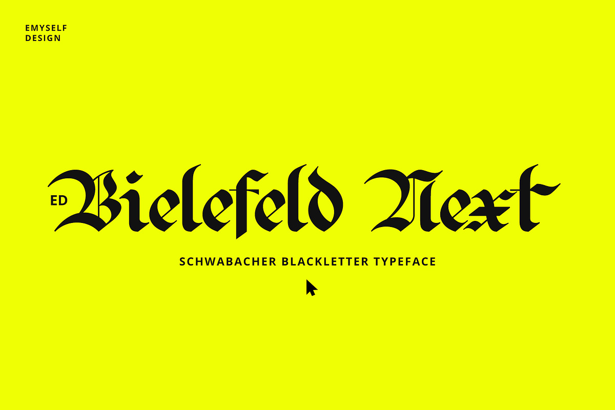 ED Bielefeld Next, a Blackletter Font by Emyself Design (Photo 1 of 12)