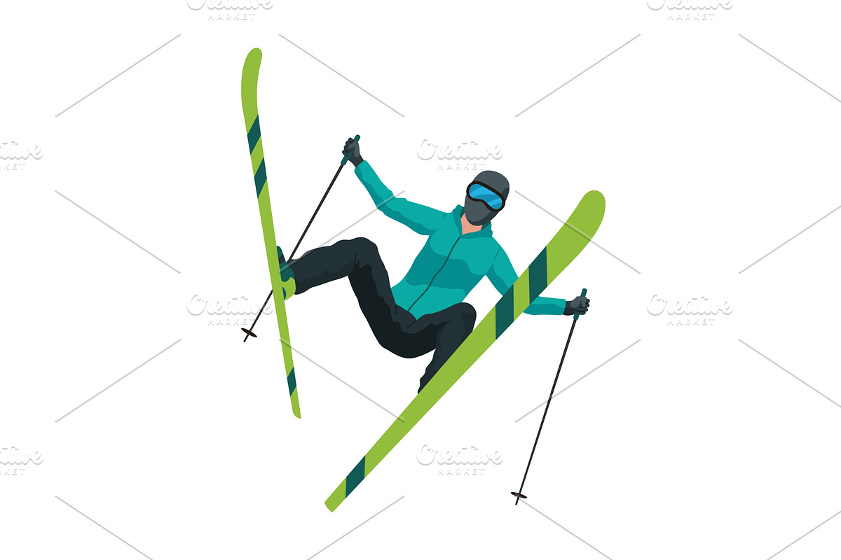 Skier, icon. Sportsman doing, a Sport Illustration by Things for designers