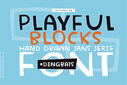 Playful Blocks – Fun & Friendly Font, a Handwritten Font by Fontstein (Thumbnail 1 of 9)