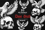 10 Bundle Dark Art Dove Standing, an Illustration by Morspective (Thumbnail 1 of 7)