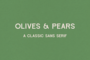 Olives & Pears | Vintage Sans Serif, a Sans Serif Font by Yesterday's Type (Thumbnail 1 of 3)